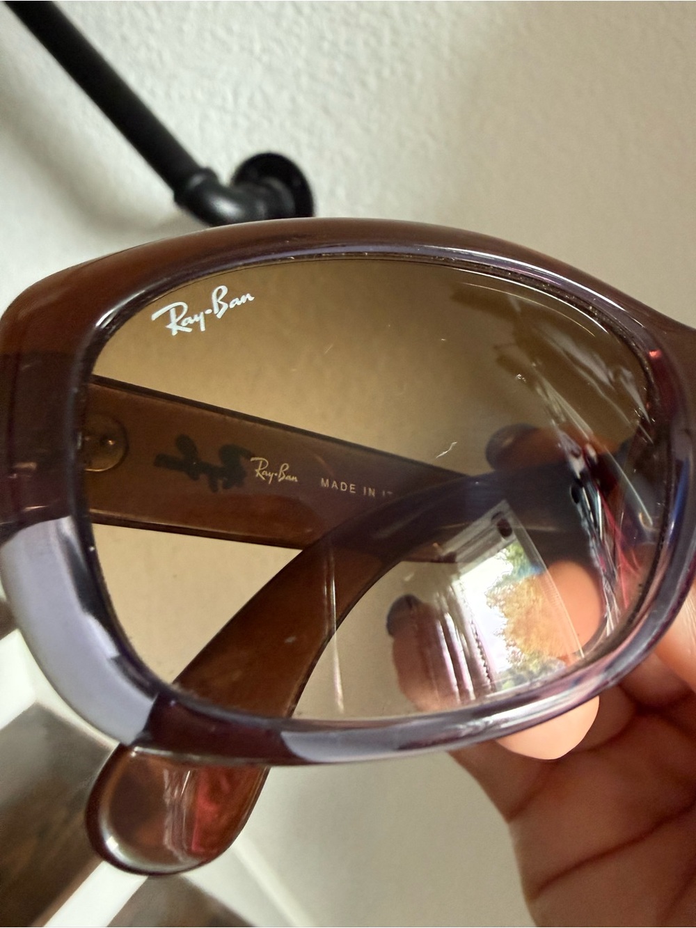 Ray-Ban Jackie Ohh Sunglasses RB4101 in Polished Brown - Picture 7 of 16